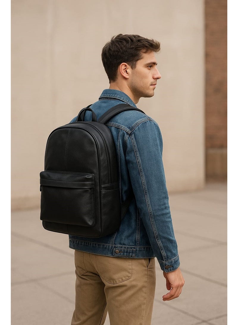 شنطة ظهر جلد أنيقة – Backpack عملي مناسب لجميع الأفراد للعمل والجامعة والسفر - Image 1